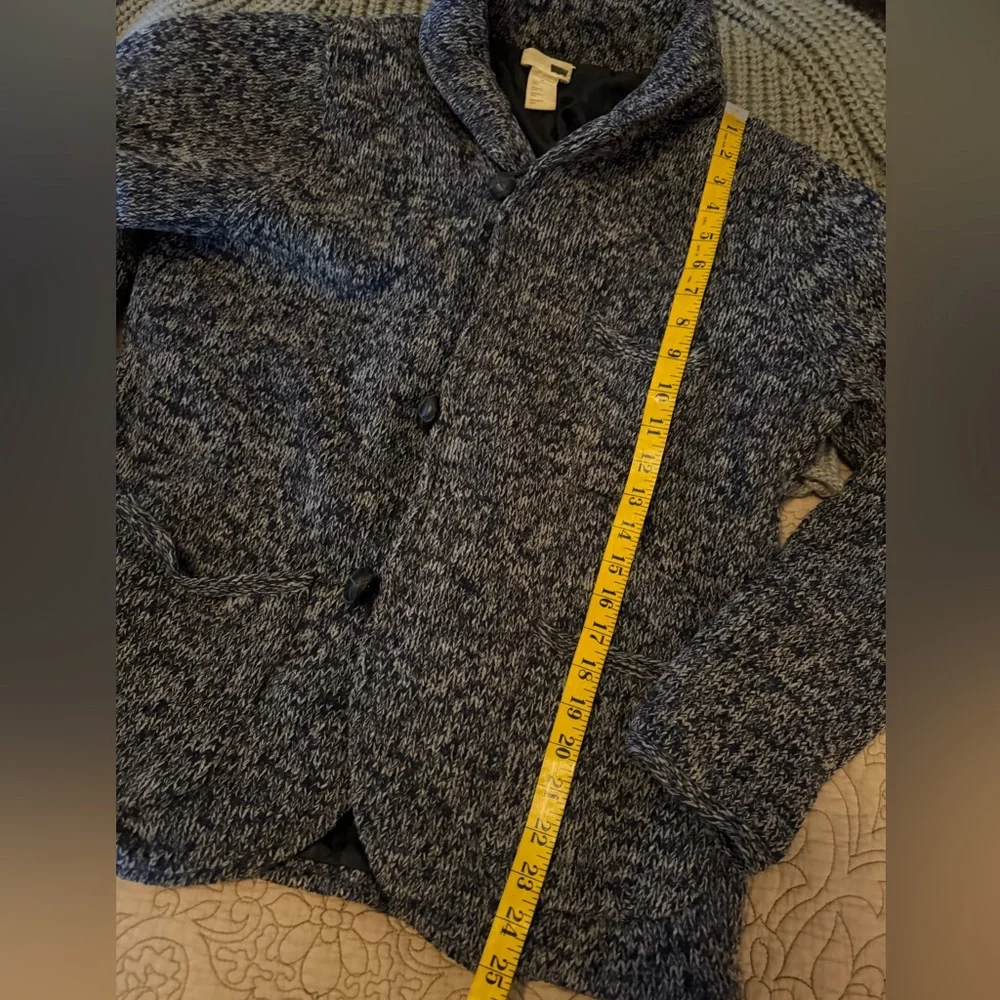 Vintage Y2K Levi’s Marled Navy Blue Knit Cardigan Jacket Grandpa Chic Cozy, L